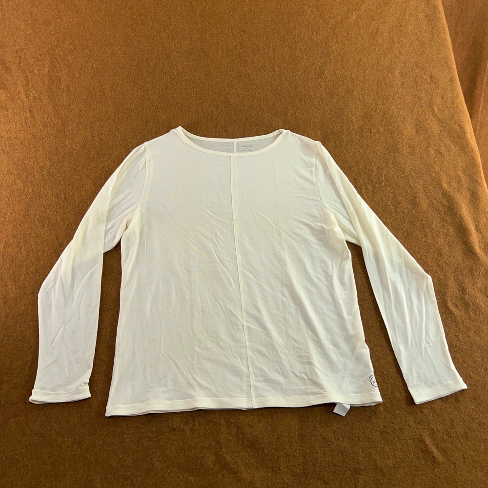 Allbirds Womens Medium White Trino Merino Wool Blend Long Sleeve T-Shirt New